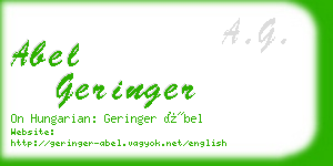 abel geringer business card